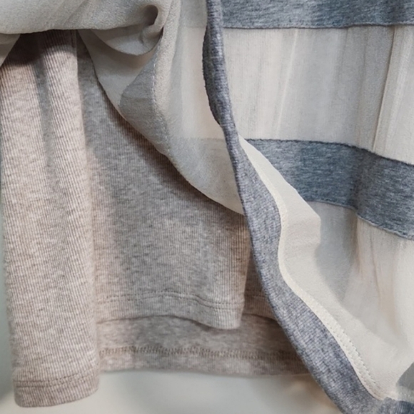 🔥FINAL💲⬇️Brunello Cucinelli Cotton/Silk Blend Grey/Tan Tank, Size M ~ EUC - Picture 4 of 14